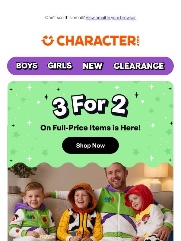 3 For 2? Now That's A Halloween Treat! 👻 email from Character