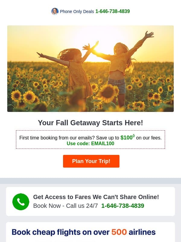 ✈🍁 Fall Into Savings! email from CheapOair