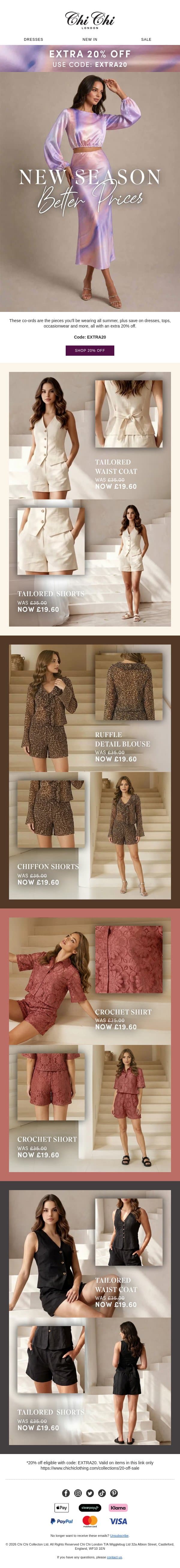 The sale you actually want... email from Chi Chi London screenshot