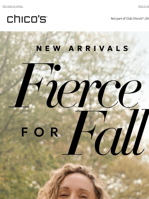 LOOK! 25% off NEW leopard looks & more arrivals email from Chico's