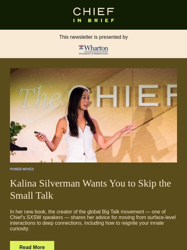 Kalina Silverman wants you to skip the small talk email from Chief