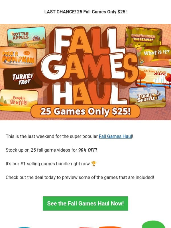 The Best-Selling FALL GAMES HAUL is Waving Goodbye email from Children's Ministry Deals
