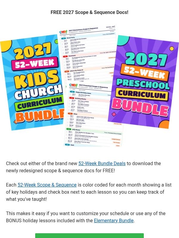 NEW 2027 52-Week Scope & Sequence - With Checkboxes email from Children's Ministry Deals