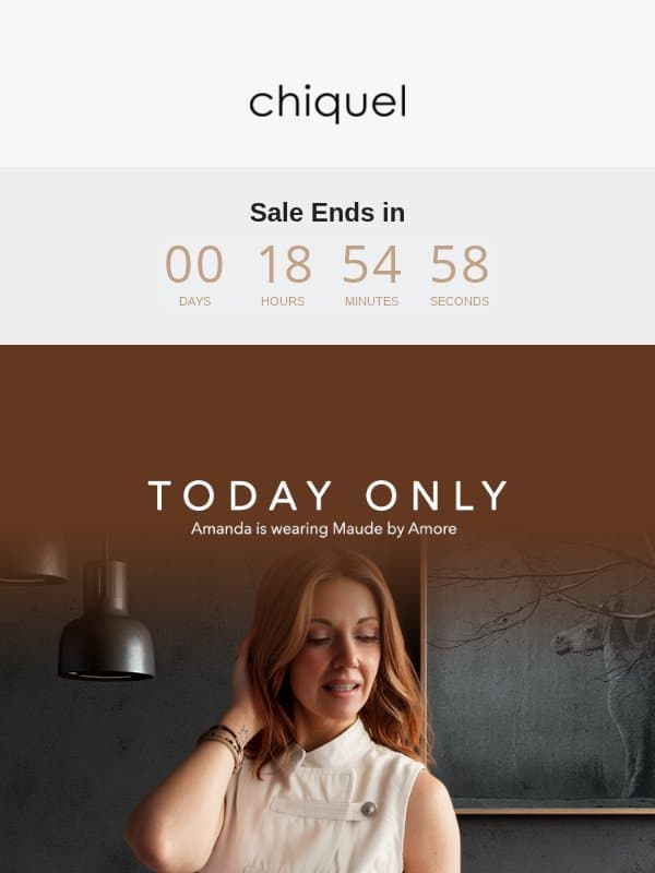 Today Only ⚡ Up to 70% OFF Everything email from Chiquel