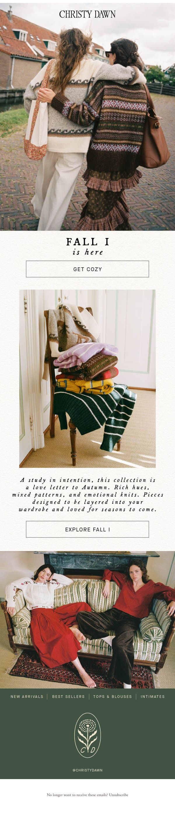 Fall 1 Has Arrived π email from Christy Dawn screenshot