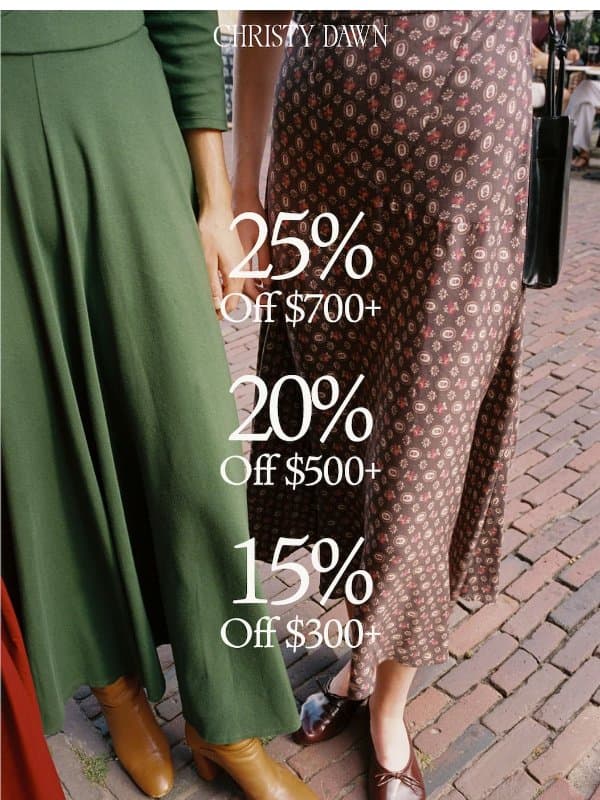 Limited Time Offer | Up To 25% Off! email from Christy Dawn