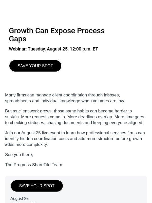 What Works for 20 Clients May Not Work for 200 email from Citrix ShareFile