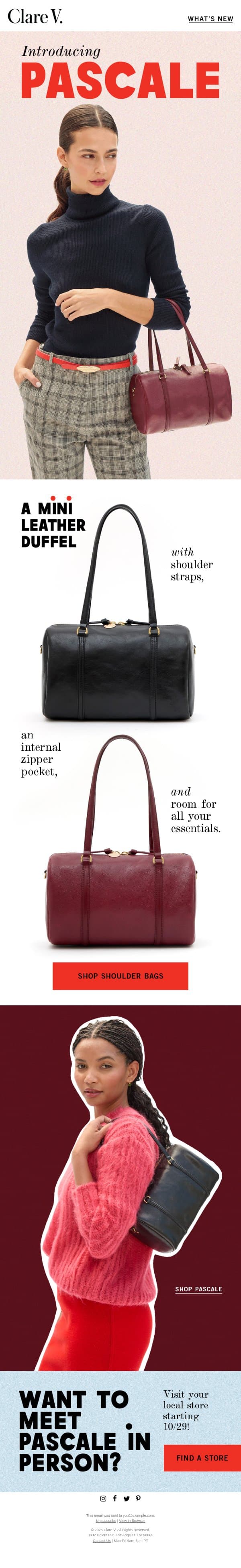 Introducing Pascale email from Clare V. screenshot