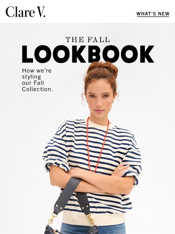 FALL 2026 LOOKBOOK email from Clare V.