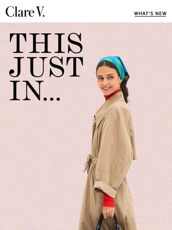 The Holiday Collection email from Clare V.