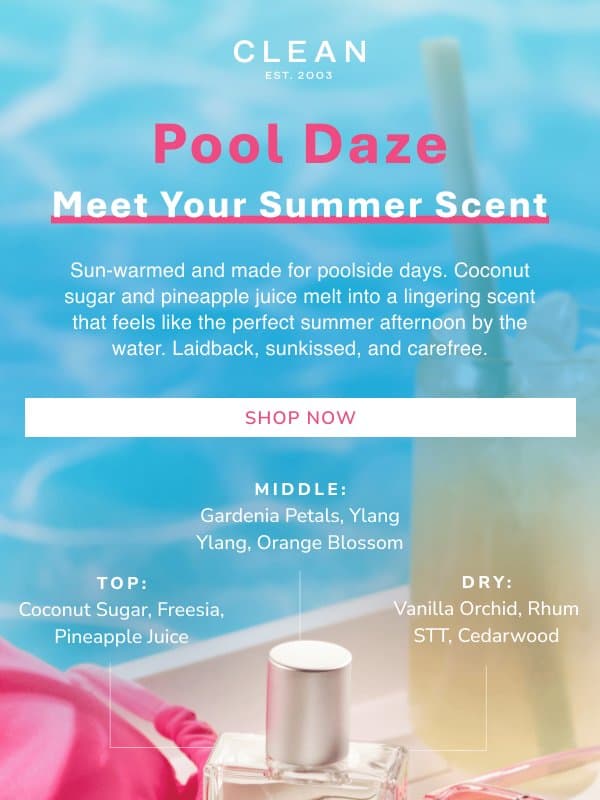 NEW! CLEAN Pool Daze email from Clean Reserve