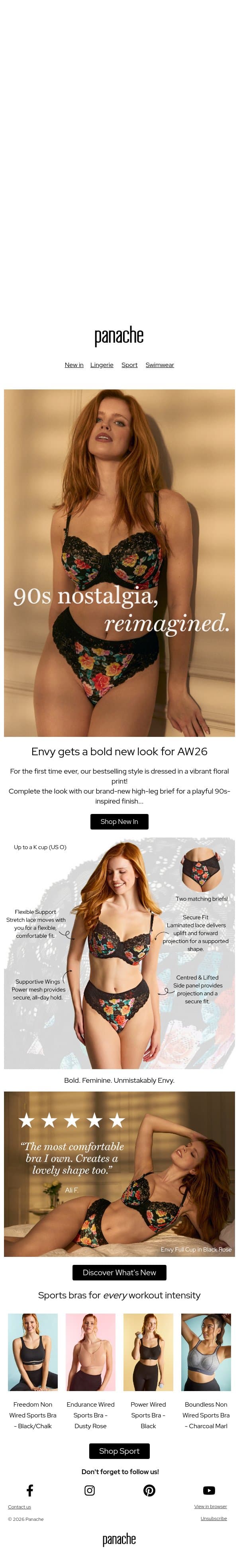 Envy gets a bold new look! email from Cleo by Panache screenshot