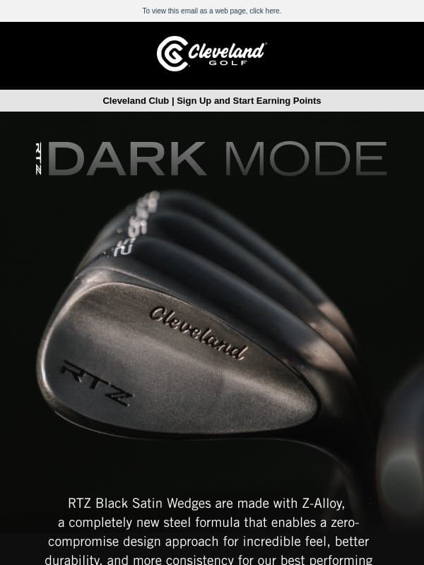 Stealth Looks. Tour-Level Control | Cleveland Golf email from Cleveland Golf