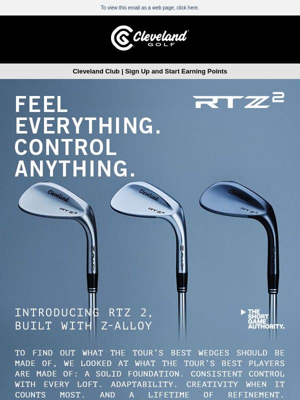 Introducing RTZ 2 | Cleveland Golf email from Cleveland Golf