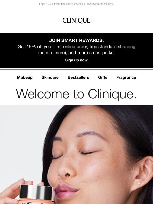 Welcome! Great skin starts with our dermatological solutions. email from Clinique