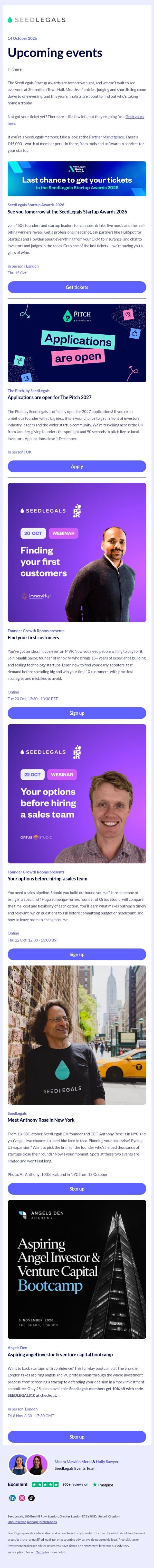 Get people to pay for your MVP this October email from Club GLOBALS screenshot