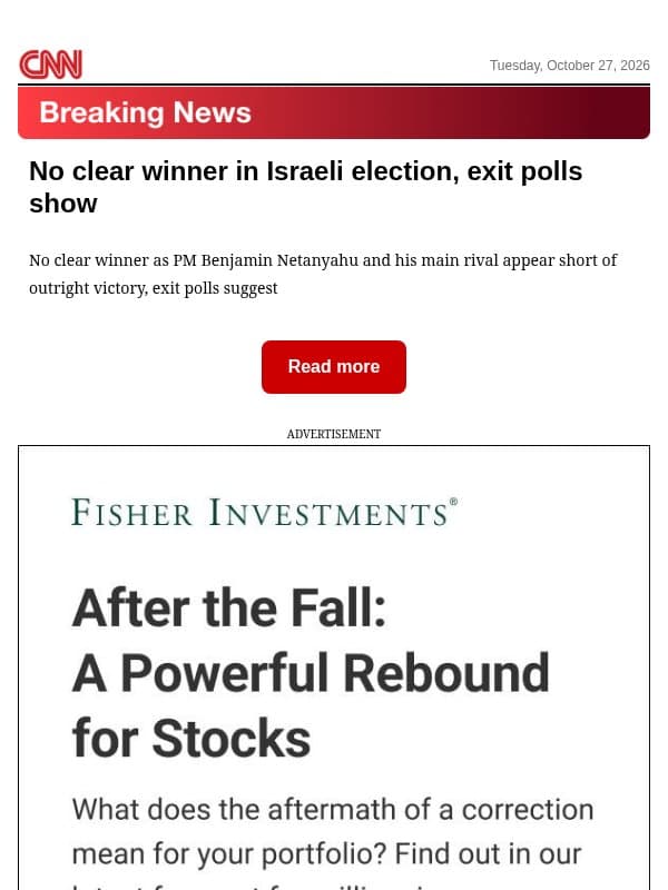No clear winner in Israeli election, exit polls show email from CNN
