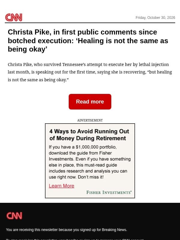 Christa Pike, in first public comments since botched execution: ‘Healing is not the same as being okay’ email from CNN