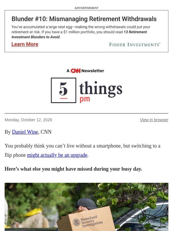 Rep. Omar’s home searched, life on Mars, missing mom email from CNN