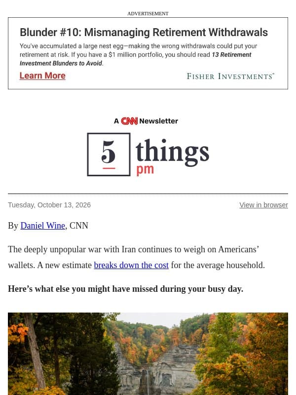 Big cooldown coming, sperm counts, short shorts email from CNN
