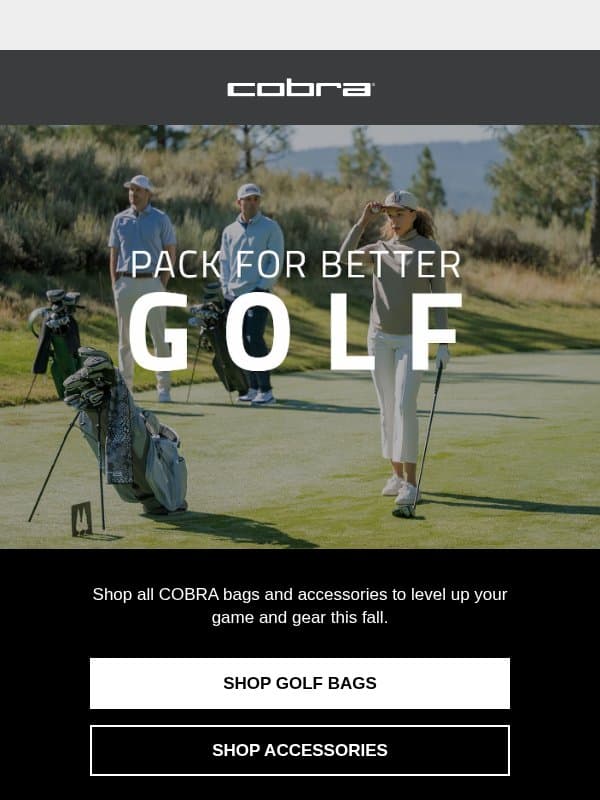 Make the Most of Fall Golf email from COBRA Golf