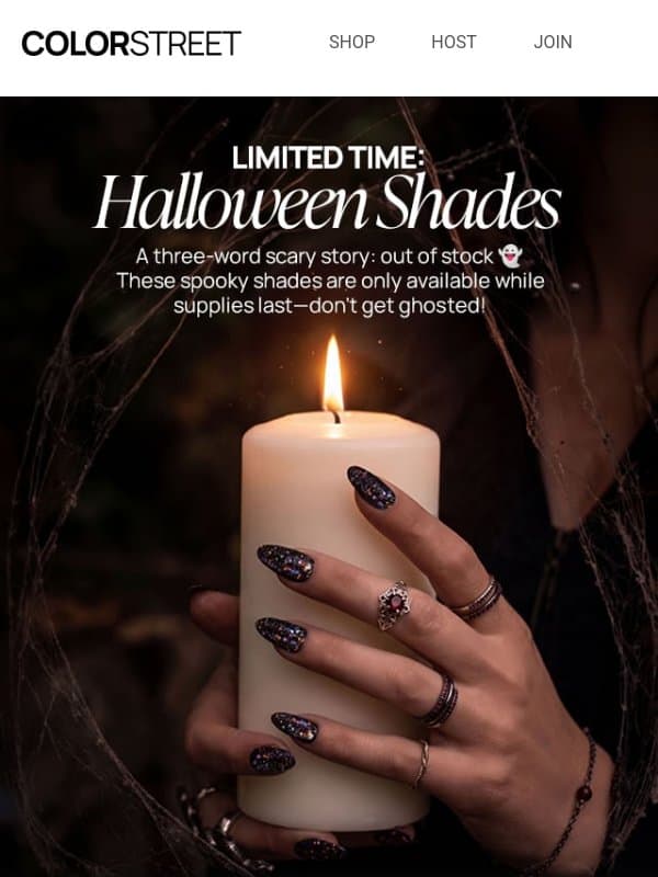 Don’t let these nail looks haunt you 👻🎃 email from Color Street