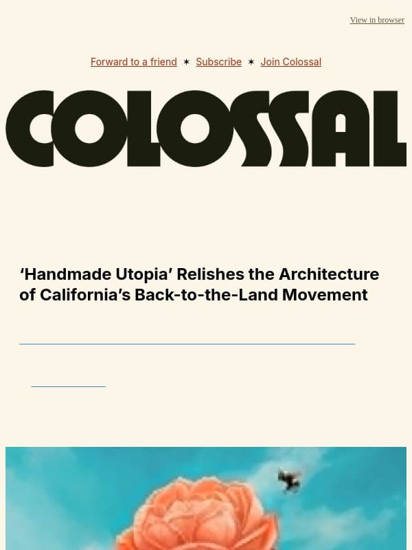 Handmade Utopia email from Colossal