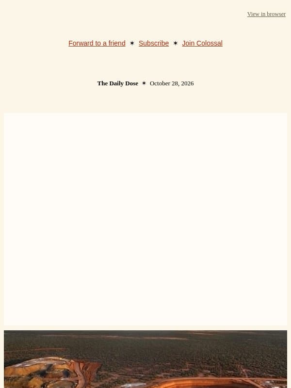 Digging Deep email from Colossal