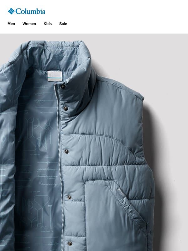Vests: Your do-it-all layer. email from Columbia Sportswear