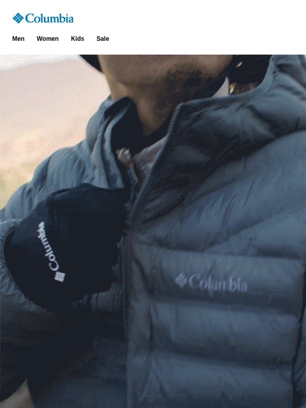 Hiking has no off season. email from Columbia Sportswear