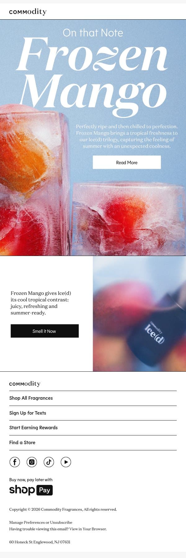 What is Frozen Mango, anyway? email from Commodity screenshot