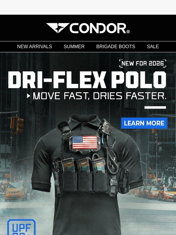 This Polo Changes Your Summer! email from Condor Outdoor