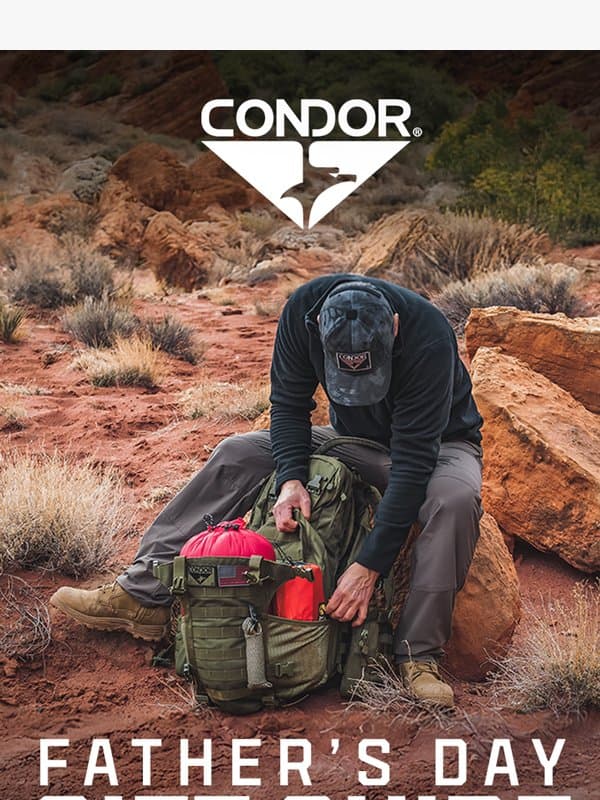 Gift Ideas for Tactical Dads. email from Condor Outdoor