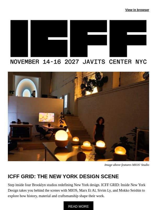 Explore the New York Design Scene with ICFF GRID email from Contract Design