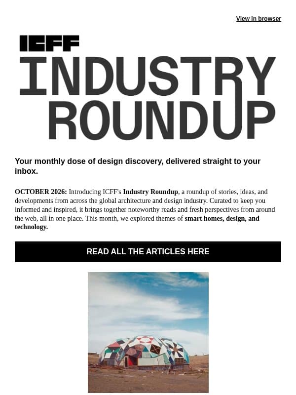 Industry Roundup: October 2026 email from Contract Design
