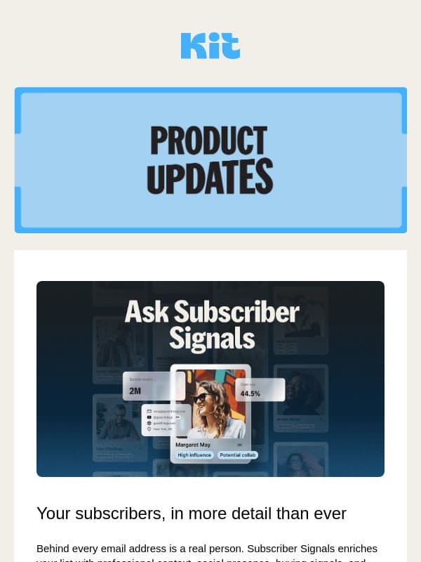 Kit Product Updates: September 2026 email from ConvertKit