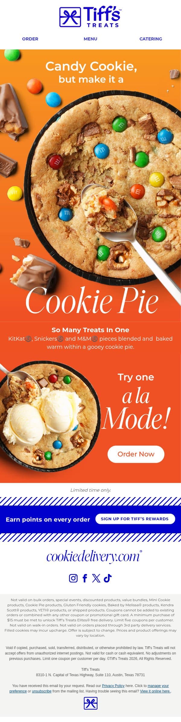 I Spy A NEW Cookie Pie! email from Cookie Delivery screenshot