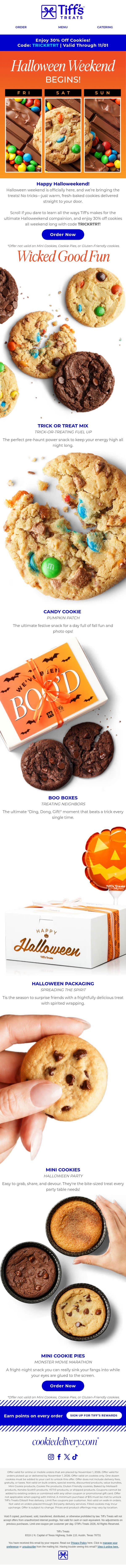 🔮We See 30% Off Cookies + A Scary Good Wknd In Your Future email from Cookie Delivery screenshot
