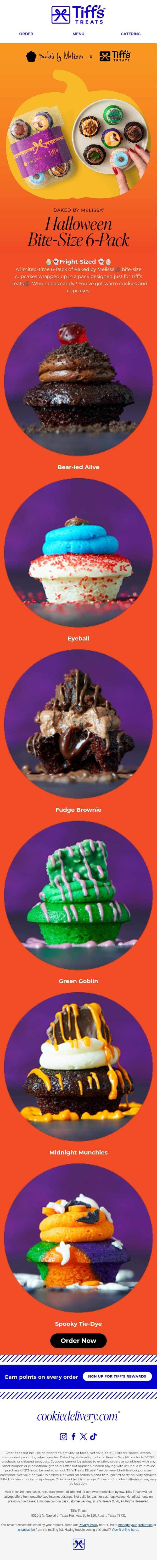 A Frightfully Delicious Collab email from Cookie Delivery screenshot