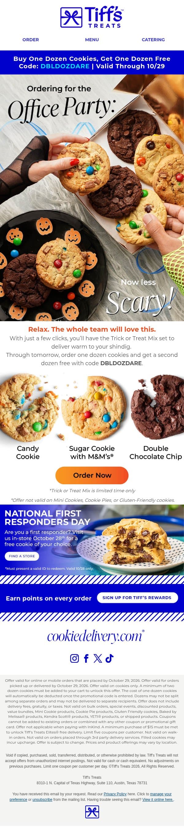 Your Office Party Needs the Trick or Treat Mix email from Cookie Delivery screenshot