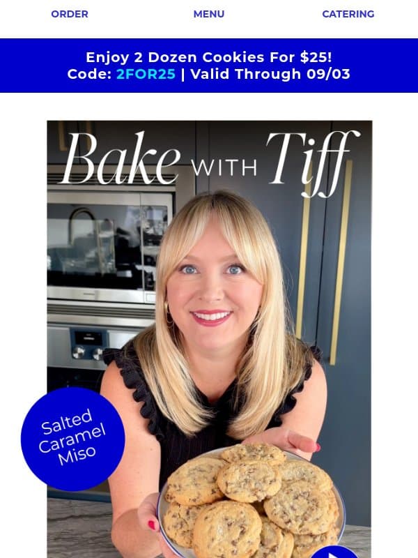 ๐ง๐ชSalted Caramel Miso Cookies Are Running Low! Bake at Home with Tiff's Special Recipe. email from Cookie Delivery