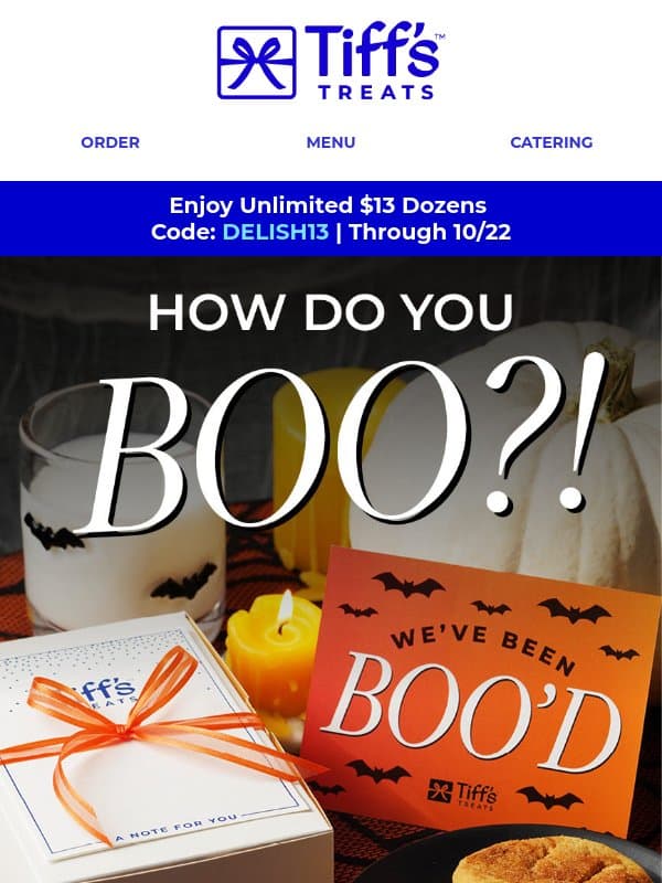 You’ve been BOO’d! 👻 Boo Boxes Are Back email from Cookie Delivery