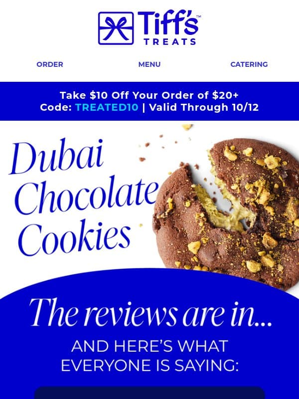 The 5⭐Cookie: Dubai Chocolate email from Cookie Delivery