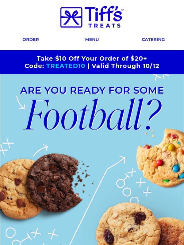 $10 Off Gameday Treats!🏈 email from Cookie Delivery