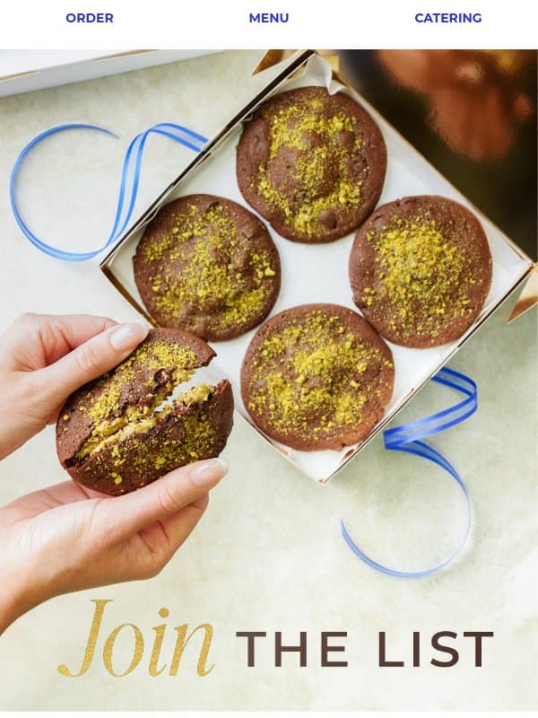 Dubai Chocolate Is Coming Back! Join The Waitlist! email from Cookie Delivery