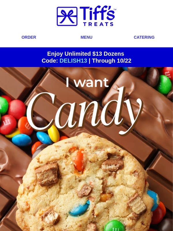 Candy Cookies Bring The Trick Or Treating To You! 🍪🍬 email from Cookie Delivery