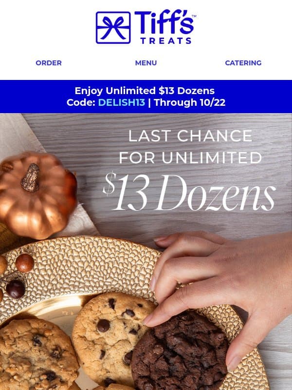 ENDS SOON: $13 Dozens🍂 email from Cookie Delivery