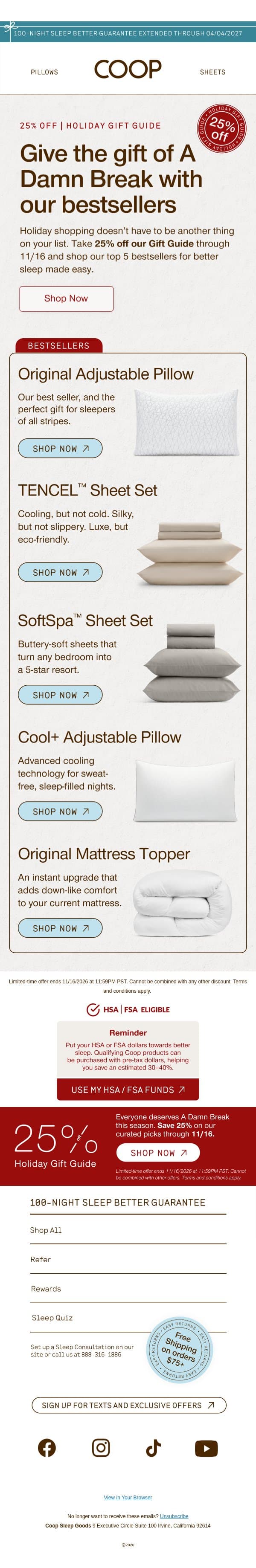 For the person who has everything email from Coop Home Goods screenshot