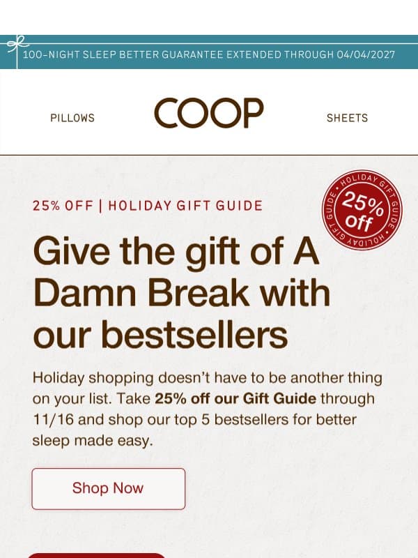 For the person who has everything email from Coop Home Goods