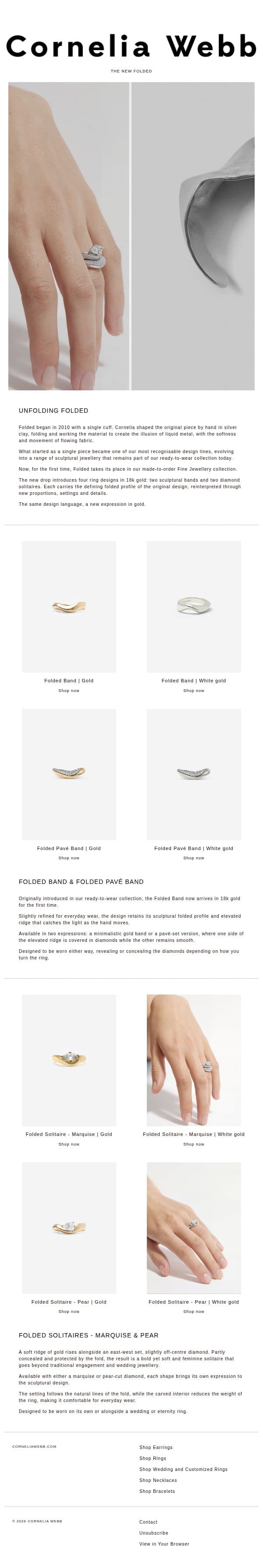Unfolding the New Folded Drop email from Cornelia Webb screenshot